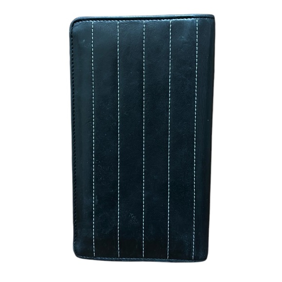 CHANEL Mademoiselle Coco Mark Logo Stripe Long  Leather Wallet w/COA - Picture 3 of 16